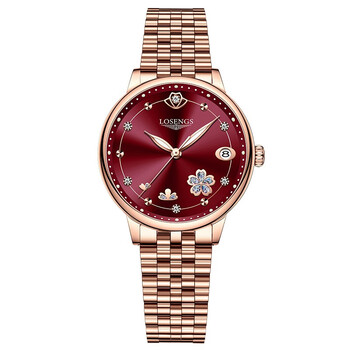 新款原装女手表真品全自动机械表高档时尚防水镂空潮流浪琴抚腕表 l6.