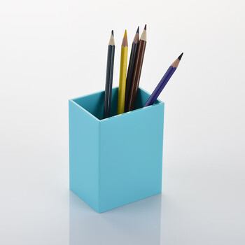 zanyang笔筒 简约塑料方形简易笔筒收纳盒赞扬办公文具用品批发可
