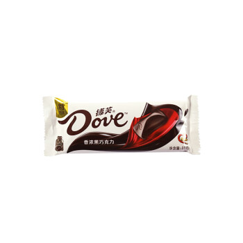 德芙Dove代言人同款香浓黑巧克力 糖果巧克力 办公室休闲零食 80g 排块装年货节