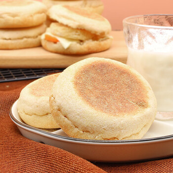 面包松饼满分汉堡胚英式早餐半成品食材坯 690 全麦松饼麦芬面包12个