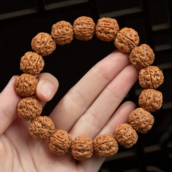 核桃原籽文玩盘玩手串男佛珠手持手链 【树王级】双龙纹小金刚12-13mm