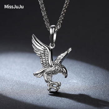 miss juju pt950铂金吊坠男士白金挂坠单坠 雄鹰展翅 【定制定金】