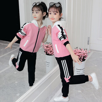 童装女童套装秋季新款韩版洋气儿童衣服小女孩秋装中大童休闲运动服装