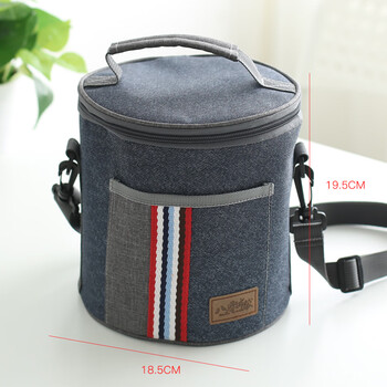 沸福(feifull)  装饭保温桶的手提袋圆形饭盒袋保温桶套手提便当包