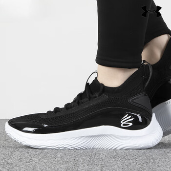 安德玛underarmouruacurry库里8男鞋新款运动训练实战防滑黄色篮球鞋