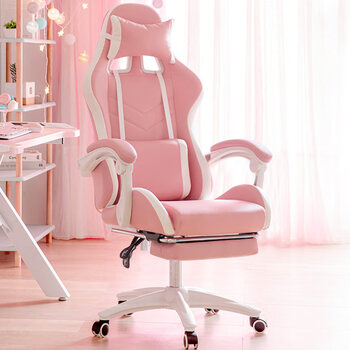 直播椅子女网红【臻选好货】xjia电竞椅粉色女生网红舒适升降转椅久坐