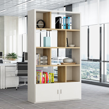 对豫办公室隔断柜文件木质组合置物柜资料柜双面书柜矮柜展示柜玄关柜