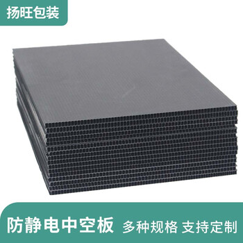 扬旺 中空板 pp塑料瓦楞板万通板防潮耐用隔板空心板防静电板可定制 防静电750*1000*5mm