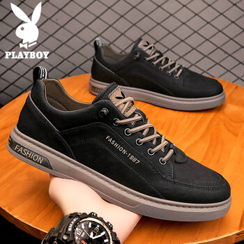 花花公子(playboy)男鞋子男2024春夏季休闲鞋男士潮流板鞋男时尚商务