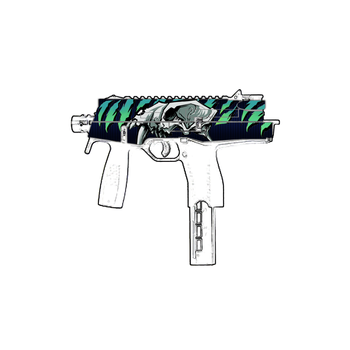 乐辉uzi冲锋枪训练玩道具等通用mp9免喷漆涂装贴纸cos专用玩具枪配件