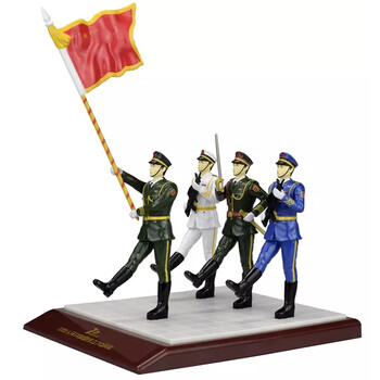 适用于三军仪仗队模型阅兵仿真海陆空升旗手护旗手士兵人摆件公仔