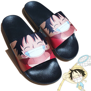 海贼王路飞拖鞋男夏室内家用洗澡火影水墨外穿软底个性 路飞大白牙 35