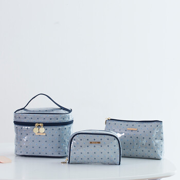 化妆笔眉笔梳子小物品收纳包 拉链椭圆形化妆包 17*7*10cm单个装