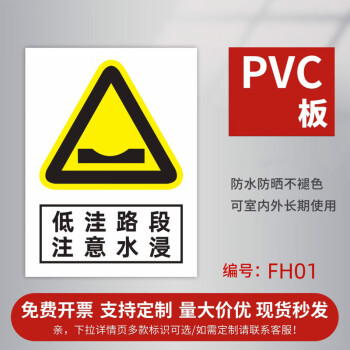 防汛防洪警示牌汛期來臨注意安全前方積水請繞行應急應急避難所標識牌