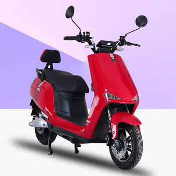 街屿2022款新国标电瓶车72v60v 高速电摩续航外卖车锂电电池 红色 双