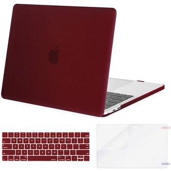 mosiso苹果笔记本保护壳133macbookair保护套pro1416电脑外壳酒红色新