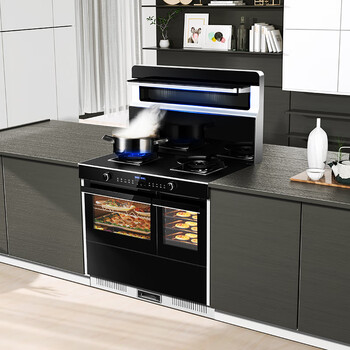 亿田(entive)集成灶jjzt-s8c 蒸烤独立  黑晶面板