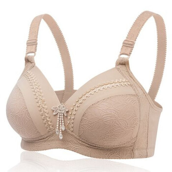 好品质女士文胸薄款无钢圈蕾丝花边文胸聚拢舒适中老年人妈妈女士03