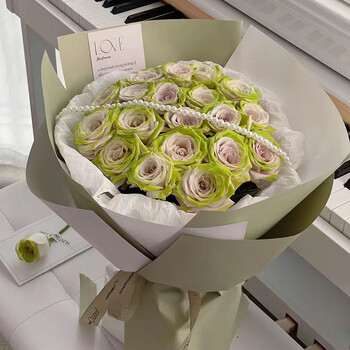 【简值了鲜花】简值了 教师节礼物全国同城配送19朵喷色曼塔玫瑰花束