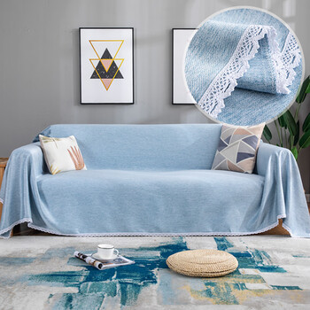 沙发巾全盖沙发罩布沙发布遮盖沙发盖布夏季纯色沙发盖布全盖ins简约
