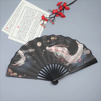 qeedns中国风扇子古风折扇炫酷帅气古装汉服学生男女生折叠扇霸气撕不