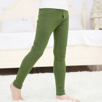 男童羊毛裤 保暖裤秋裤冬款羊毛裤男童加绒加厚裤打底裤毛裤q31 军