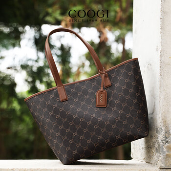 coogi包包女大容量手提包时尚印花托特包高级感520礼物七夕送女友咖啡