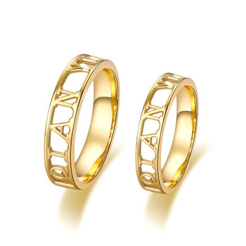 思珠尘轻奢18k金情侣款对戒经典镂空几何钻石男女戒指节日纪念礼物