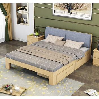 床架18x2米简易床18米经济型软靠双人床15米现代简约出租房单人床软靠