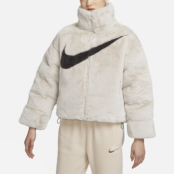 耐克（NIKE） 外套女冬季新款大勾子仿貂绒休闲运动立领保暖夹克FN0461 FN0461-104 S 155/80A