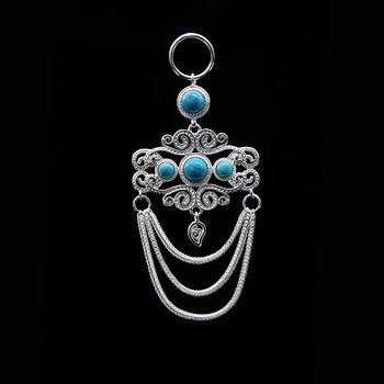 珠宝首饰>时尚饰品>胸针>昂朗(anglang)>昂朗民族风胸挂925银子蒙古