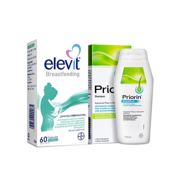 拜耳爱乐维黄金素60粒 priorin洗发水200ml 爱乐维黄金素60粒 priorin