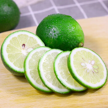 海南新鲜青柠檬皮薄多汁一级小青柠香水绿色柠檬整箱批发9 1000g 60
