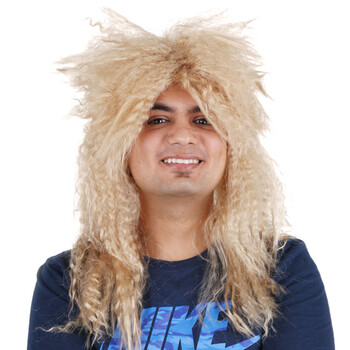 褐色玉米烫男士长假发外国人假发表演假发发套装扮假发浅金色长发 浅