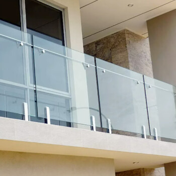 (fsjrs)网红钢化玻璃楼梯扶手阳台护栏室内外阁楼不锈钢立柱玻璃栏杆