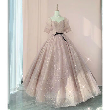 生日礼服宴会生日晚礼服长裙女2022新款在逃公主蓬蓬裙主持人艺考优雅