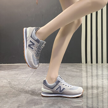 新百伦574女鞋子2023年夏季新款黑色运动鞋女学生百搭阿甘n字鞋灰色36