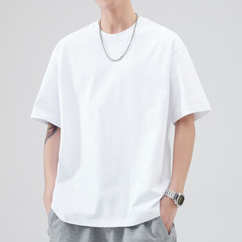 短袖体恤男生2023新款短t上衣服男士夏天t恤白色2xl码>进店逛逛|关注