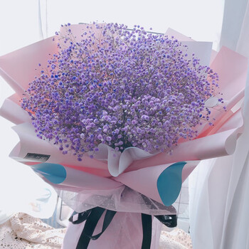 节礼物鲜花预定全国花店同城送花上门北京重庆同城配送满天星花束e款