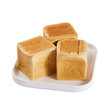 老爸评测健康燕麦小方营养早餐吐司面包饱腹零食320g 320g 1盒装(5个)