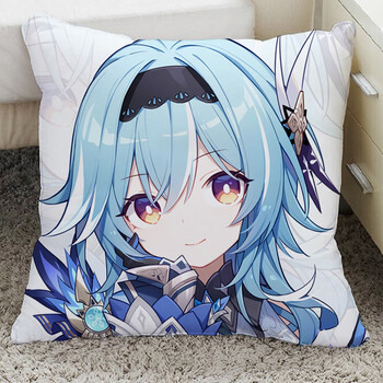 原神抱枕 二次元动漫甘雨心海胡桃魈可莉雷电双面定制玩偶靠垫 k优菈