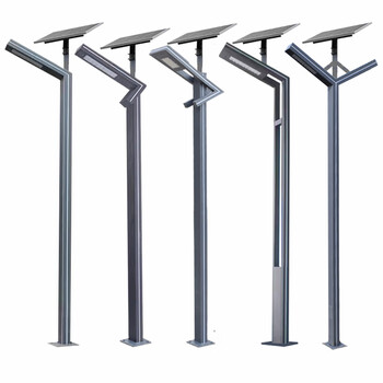 铝型材太阳能庭院灯道路灯led小区园林景观照明灯3米异形七字灯杆 3米