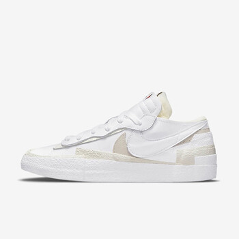 耐克(nike)官方舰店blazer low sacai联名纯白解构 男女同款 低帮休闲