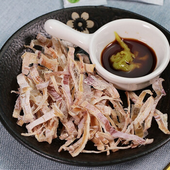 零拾令 即食鱿鱼丝鱿鱼条500g芥末鱿鱼丝孕妇儿童零食小吃休闲食品炭
