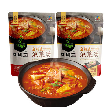 必品阁韩式泡菜汤加肉速食汤方便菜宋茜同款金枪鱼泡菜汤460g2袋