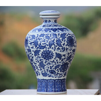 拓进德国进口品质青花瓷酒瓶1斤景德镇1斤2斤3斤5斤10斤陶瓷酒瓶青5斤