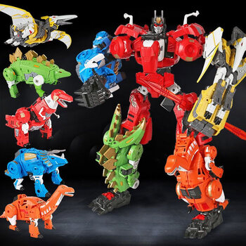 万代(bandai)合金版变形玩具金刚机器恐龙战队5合体修罗王男孩汽车龙