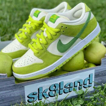 low低帮叶绿色休闲板鞋百搭情侣运nike dunk_青苹果_标准尺码 36