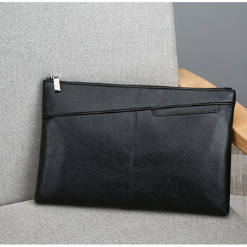 酷奇袋鼠奢侈精品男士手拿包大容量手抓包商务休闲信封包软皮简约个性