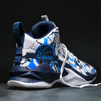 uscf品牌断码球鞋男篮球高帮男士运动休闲鞋秋季体育生莆田板鞋白蓝42